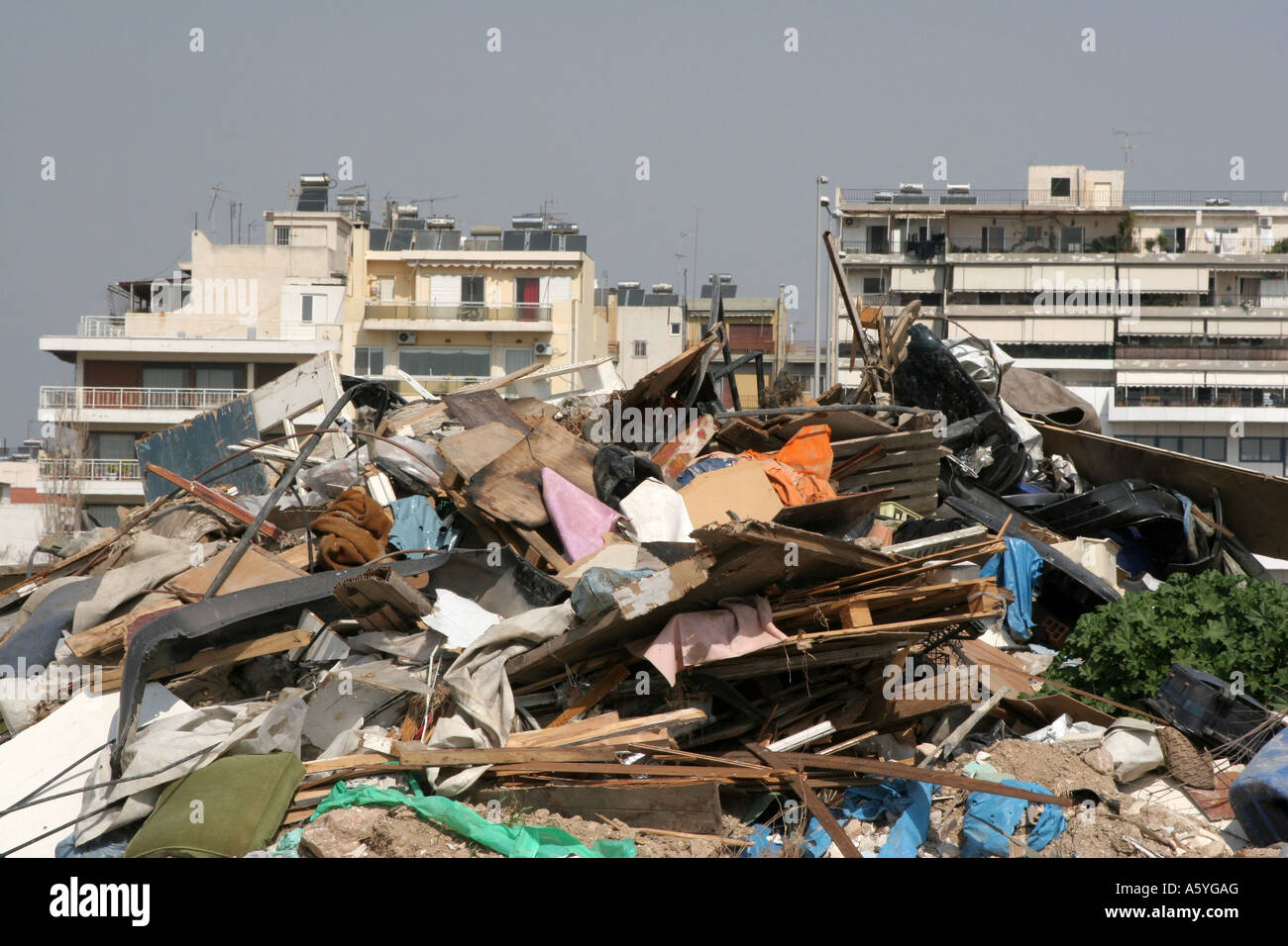 garbage Athens Greece 2007 Stock Photo Alamy