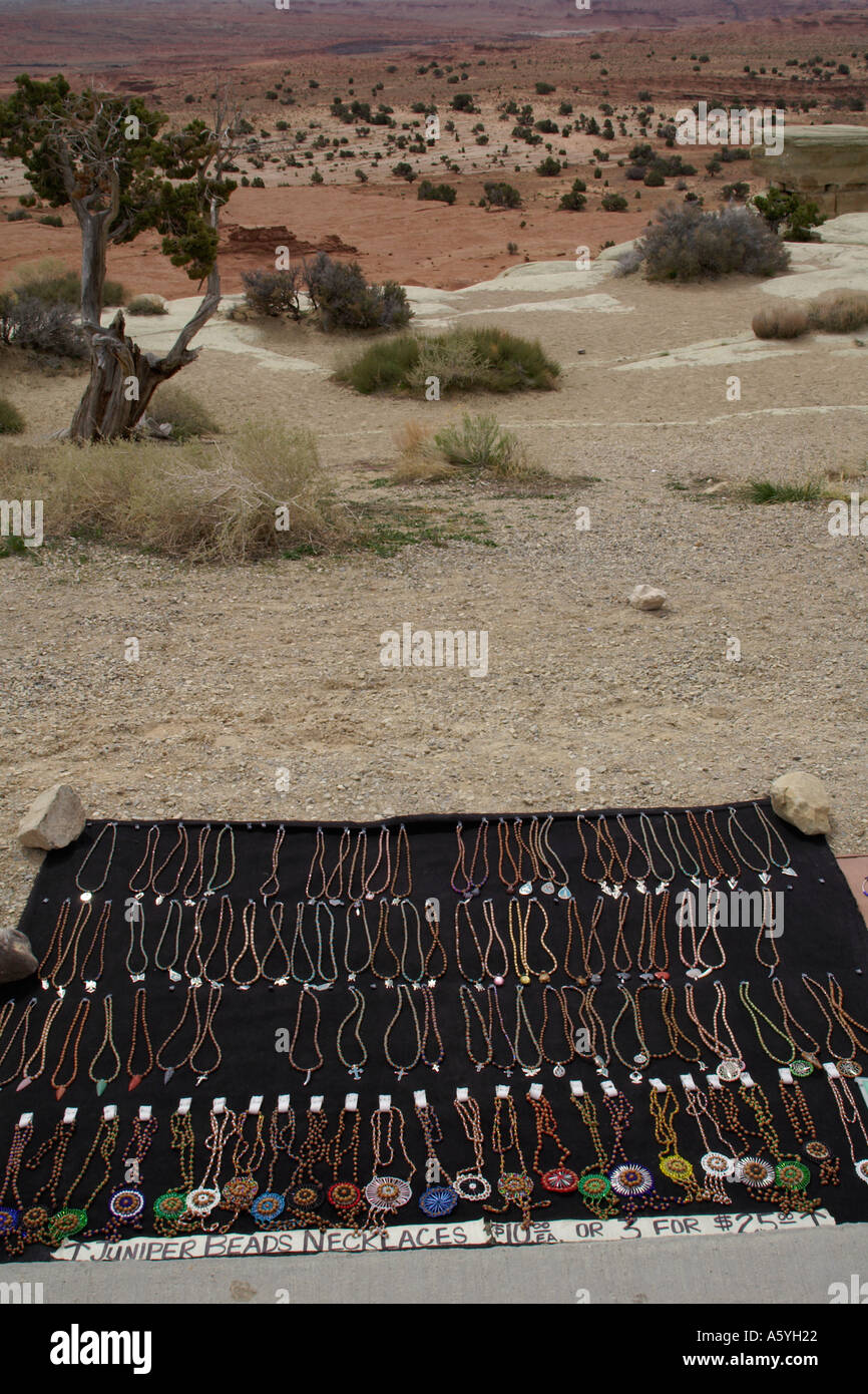 native american indian jewelry sales at southwest desert rest area Utah