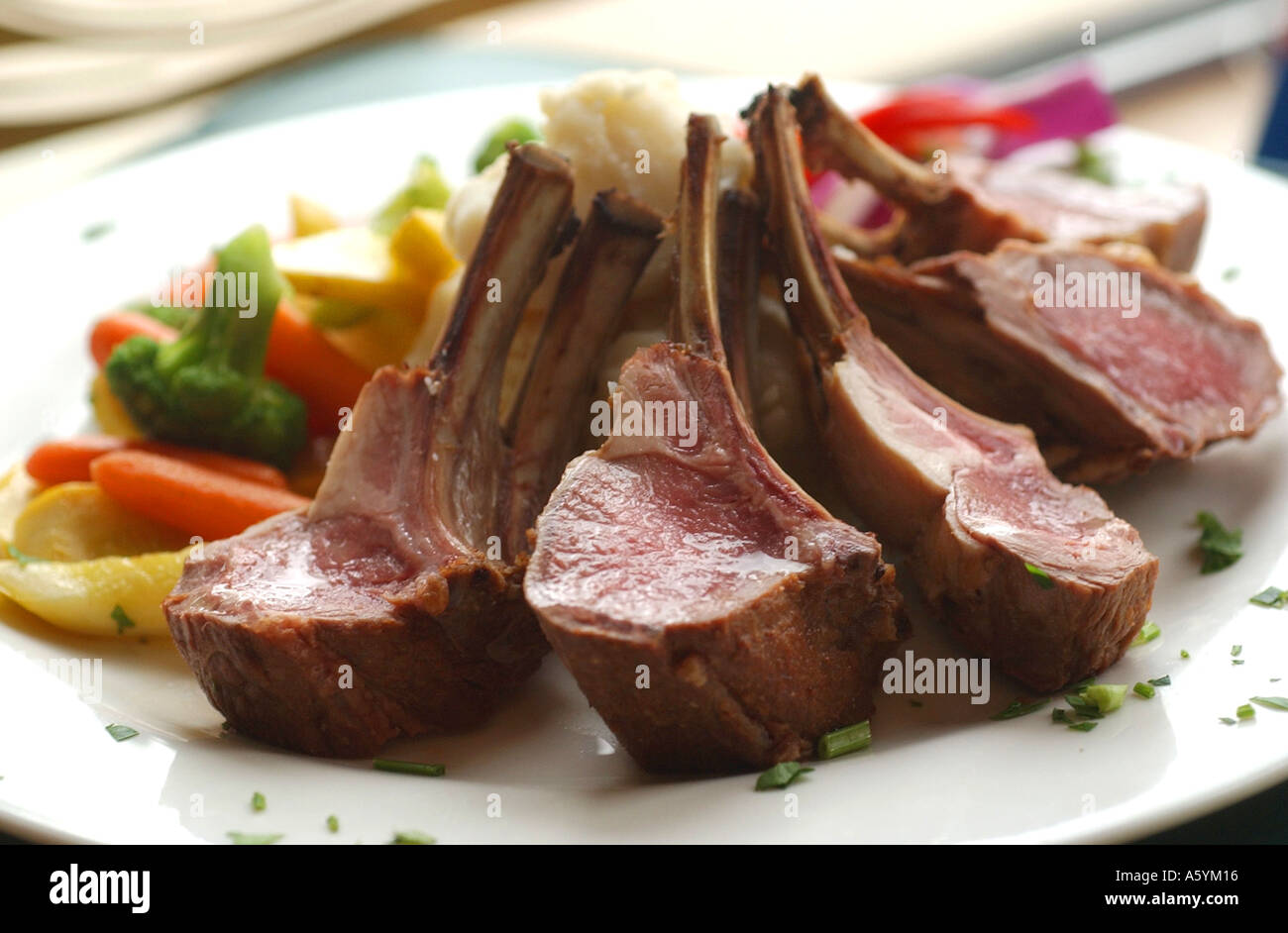 New Zealand Rack Of Lamb Stock Photo Alamy