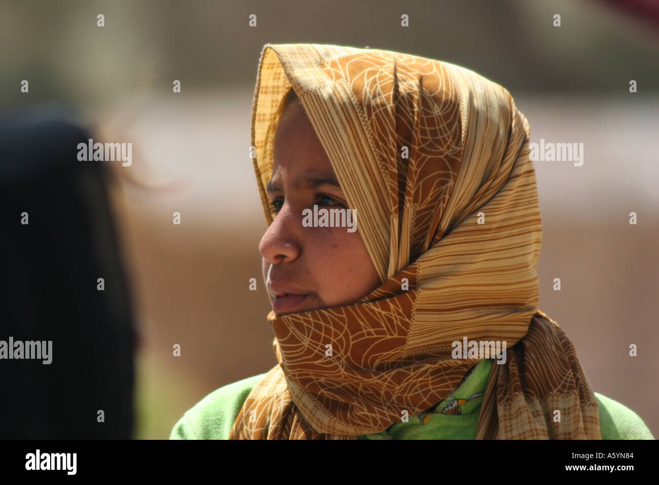 bedouin child with scarf Stock Photo Alamy