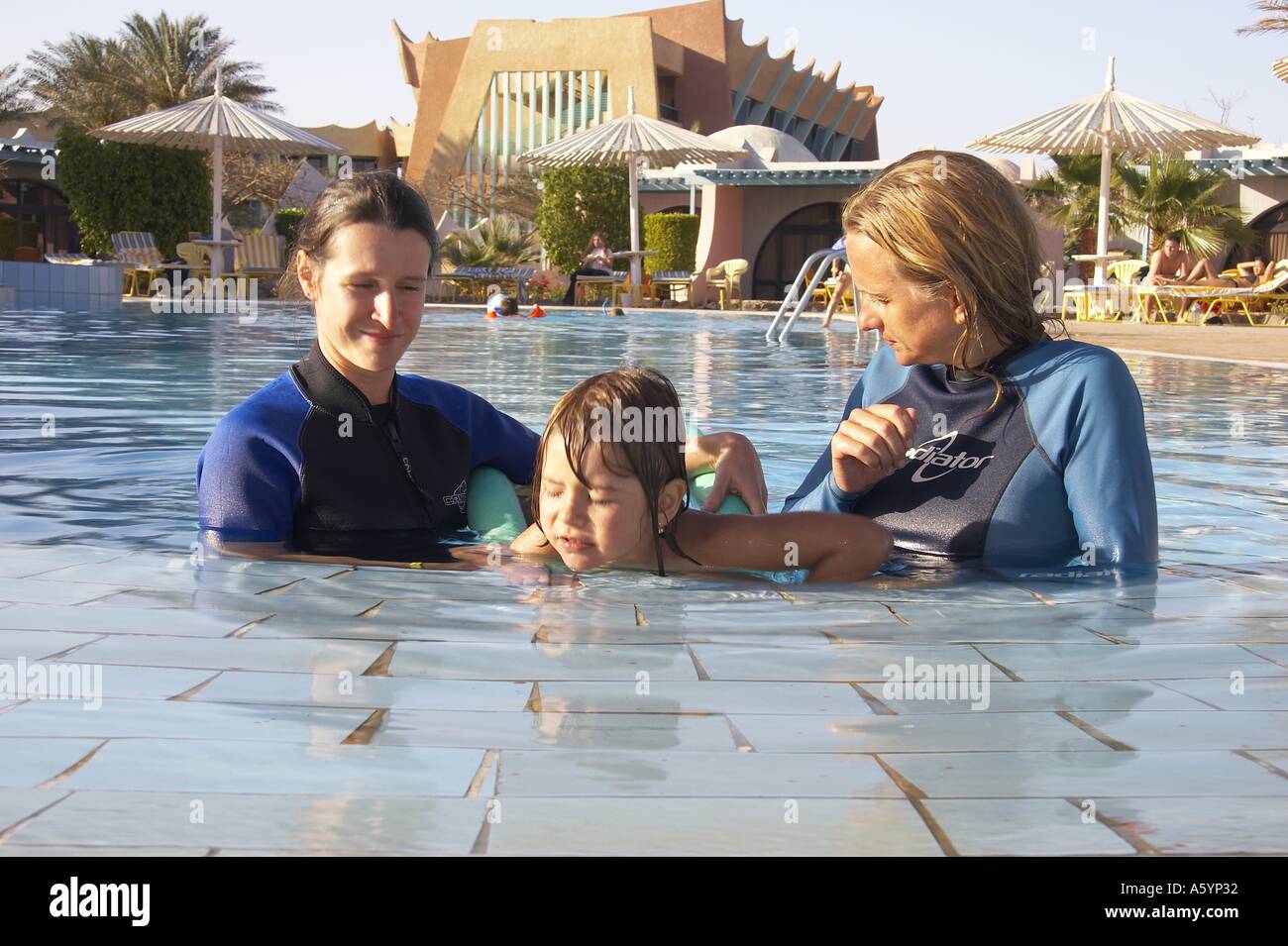water therapy with handicapped child Stock Photo Alamy