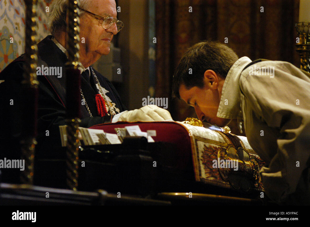 Bruges, Brugge. The Veneration of the Holy Blood. Blood encased in rock
