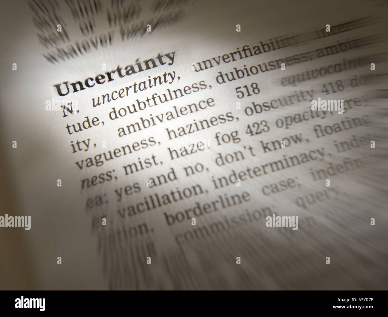 Uncertainty word hi-res stock photography and images - Alamy
