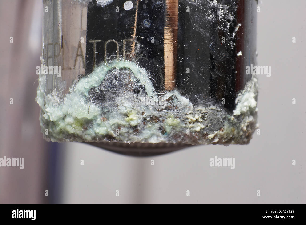 calcification of water tap Stock Photo