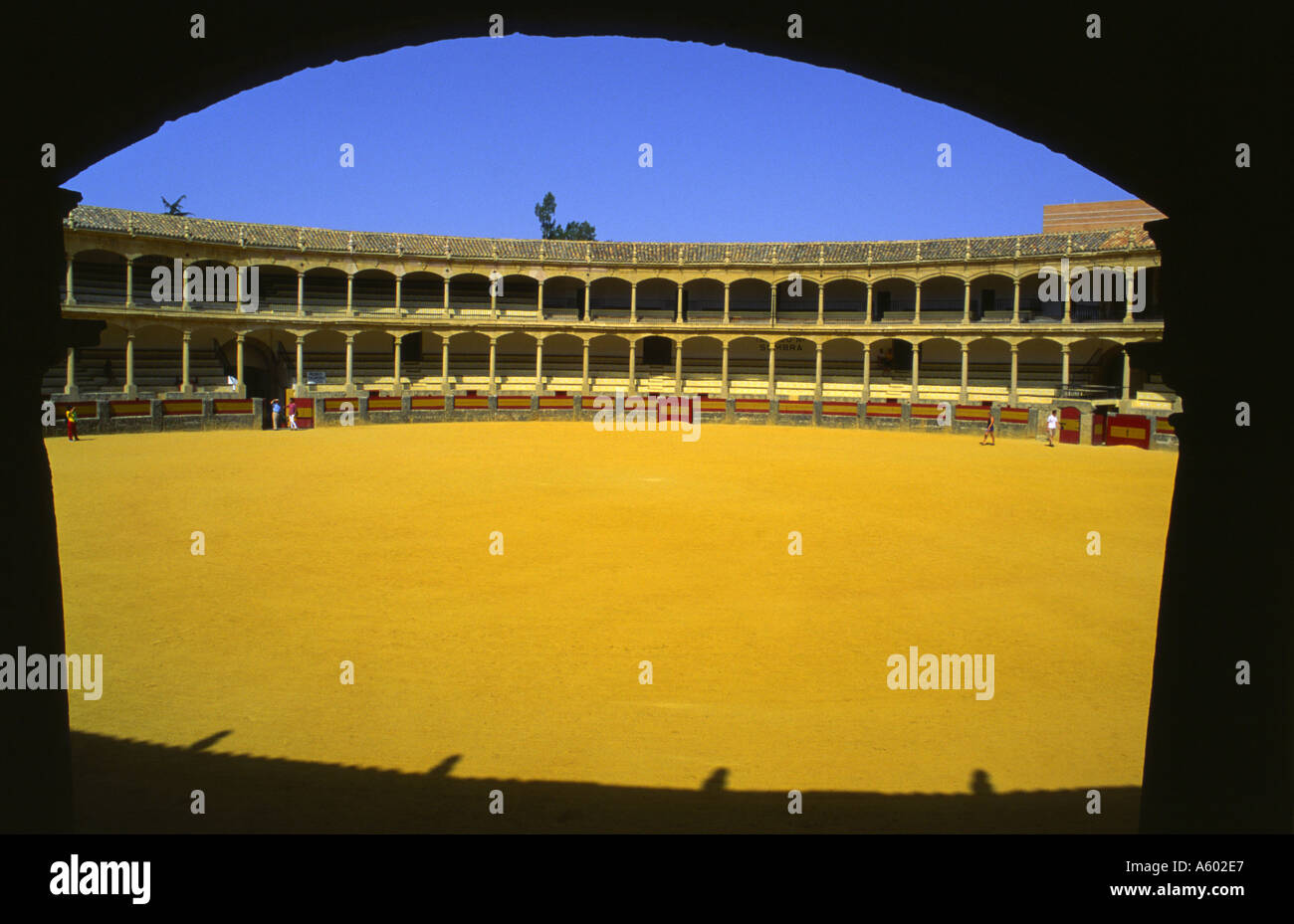 The arena in Ronda the oldest bullfighting ring in Spain Stock Photo ...