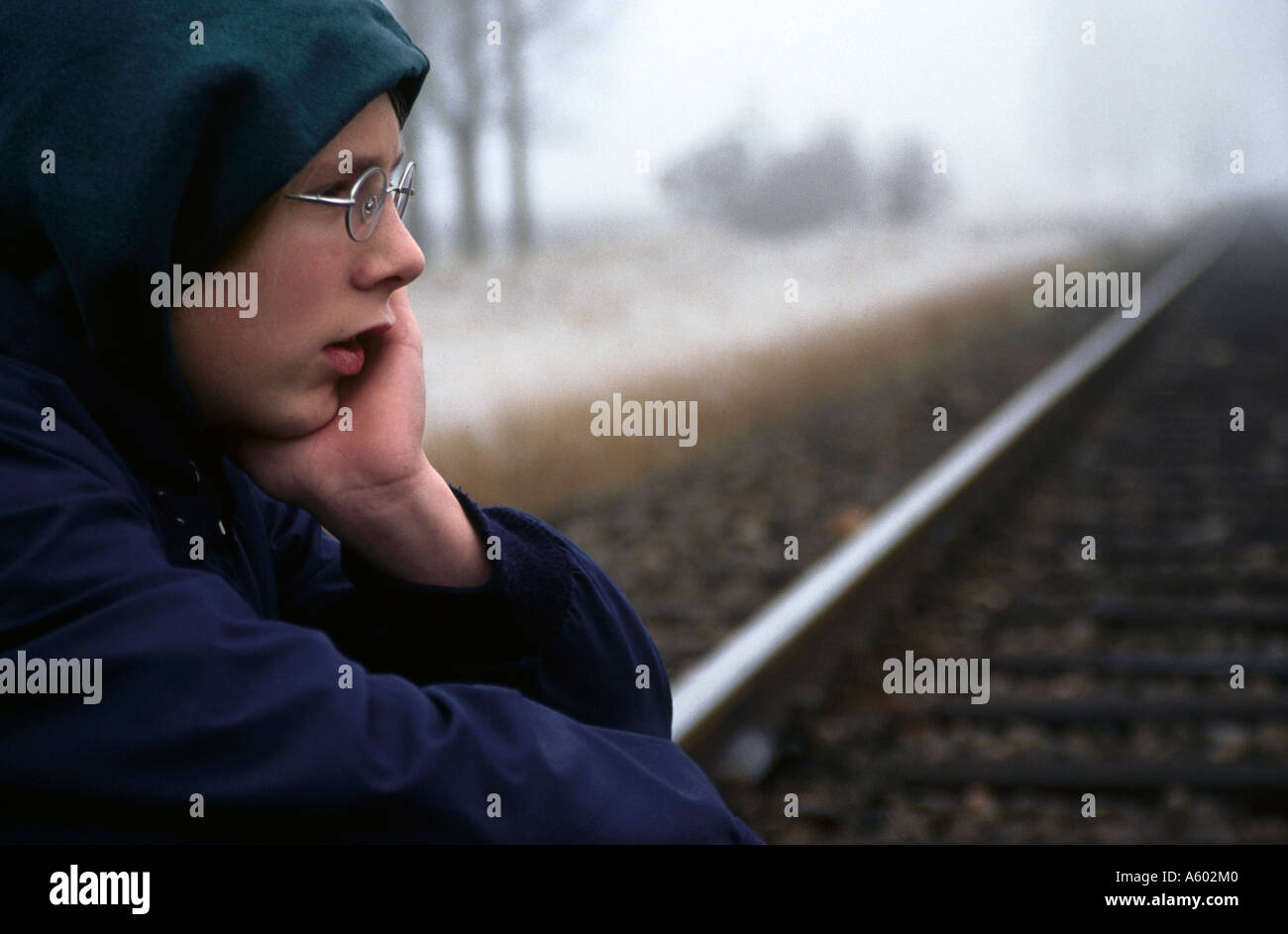 Moody teenager boy hi-res stock photography and images - Alamy