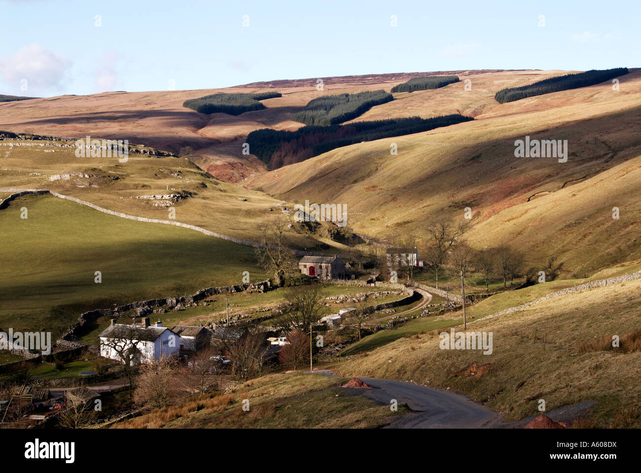 Cottage And Barn At Darnbrook Fell Yorkshire UK Stock Photo