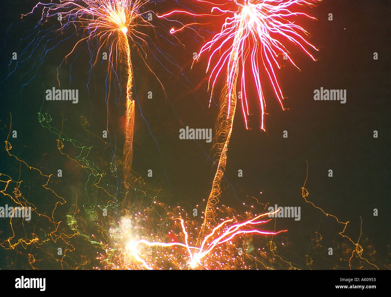 fireworks beirut sky lebanon Stock Photo Alamy