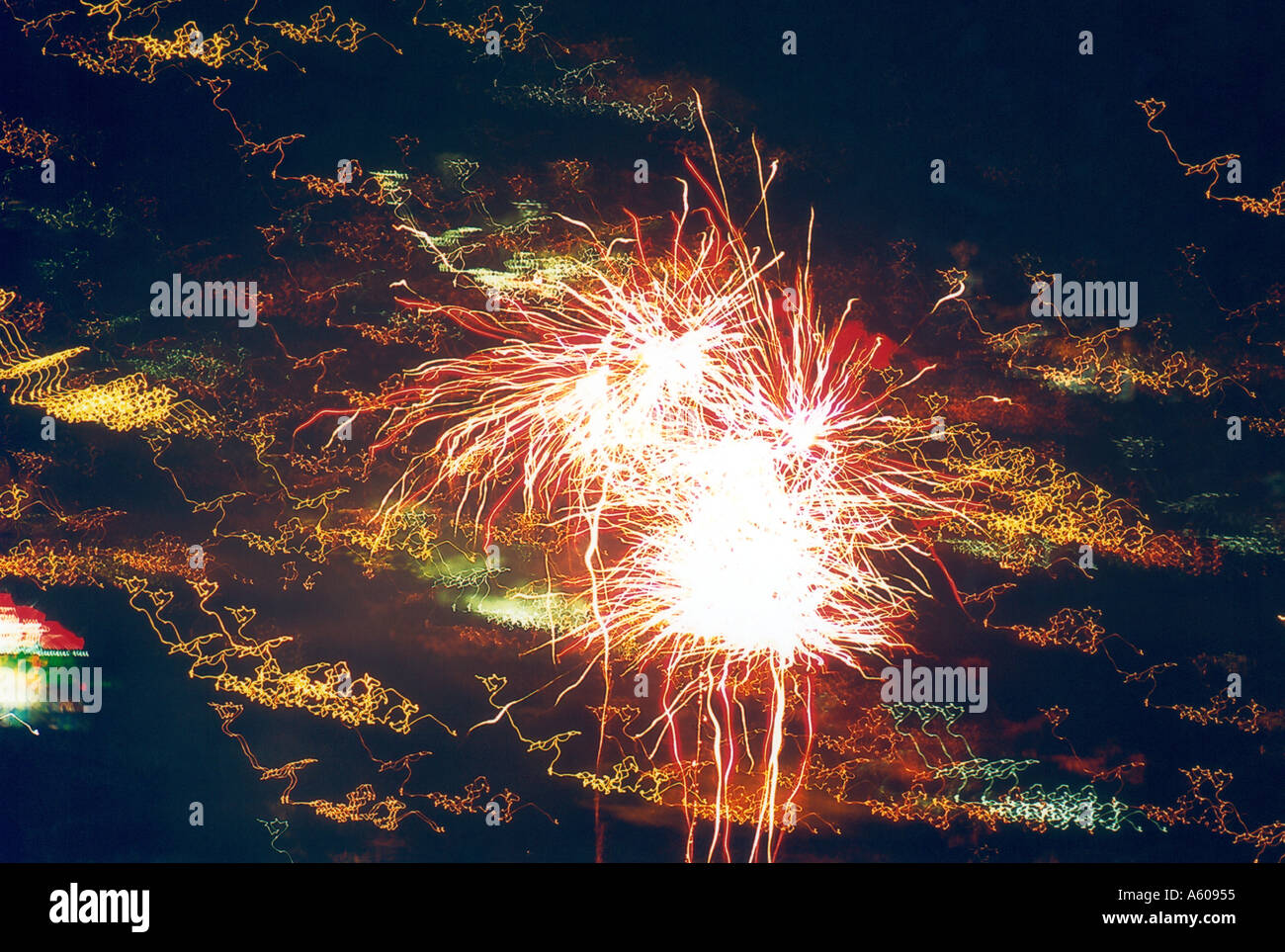 fireworks beirut sky lebanon Stock Photo Alamy