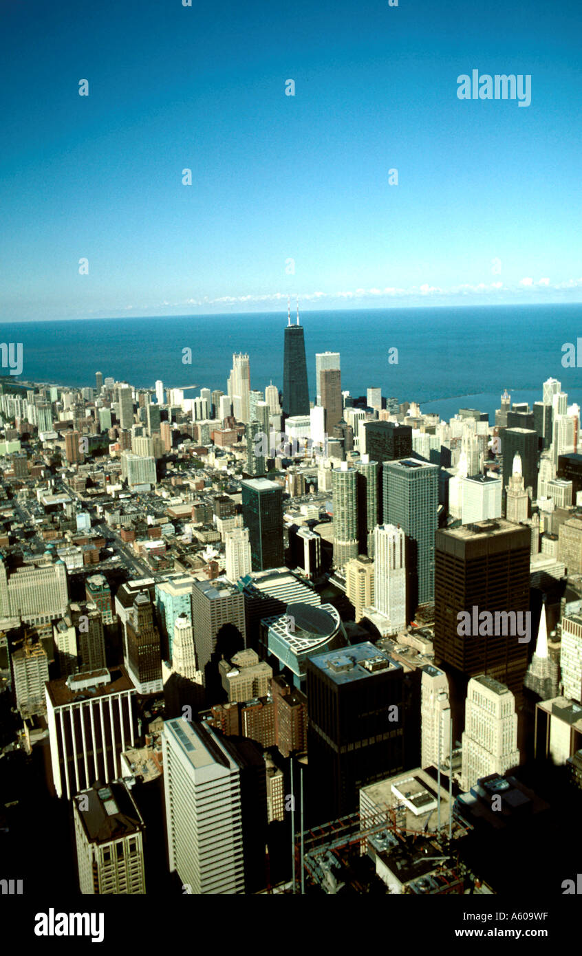 Illinois Chicago View from Sears Tower Stock Photo