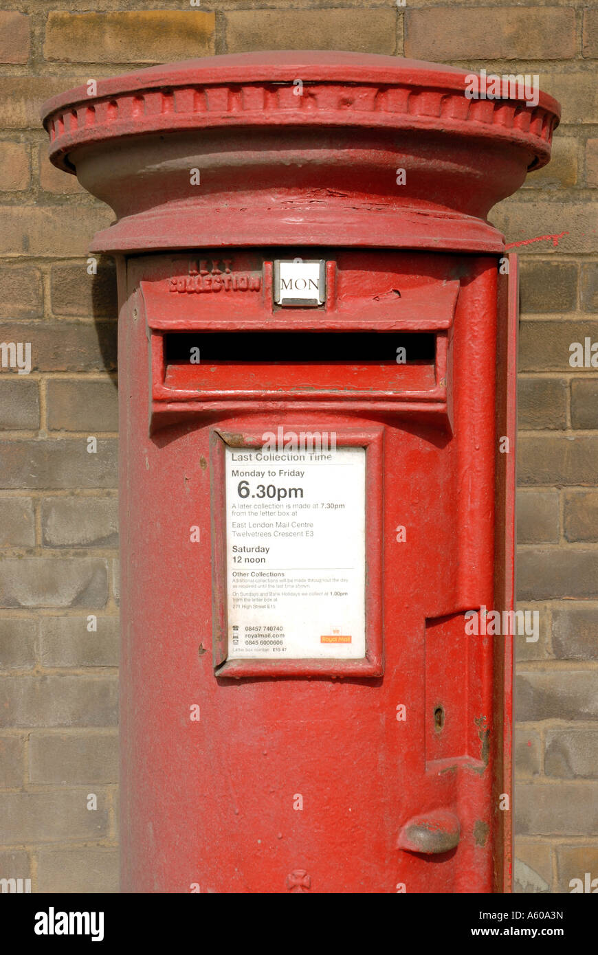 Dusty postbox in the Carpenters Road part of the 2012 Olympics ...