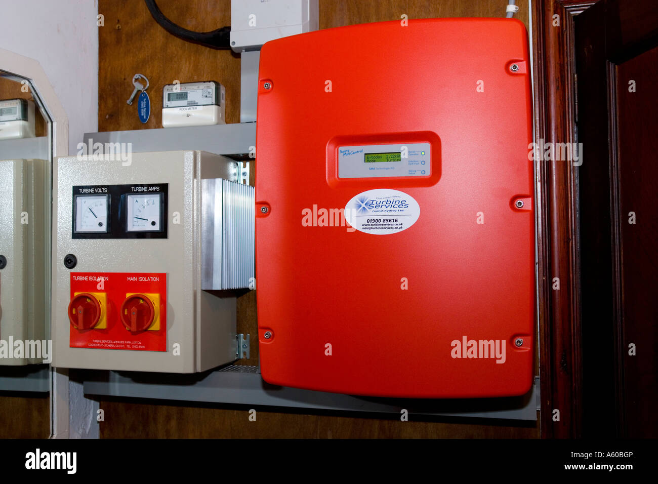 Control panel for a small 6KW domestic wind turbine Stock Photo Alamy