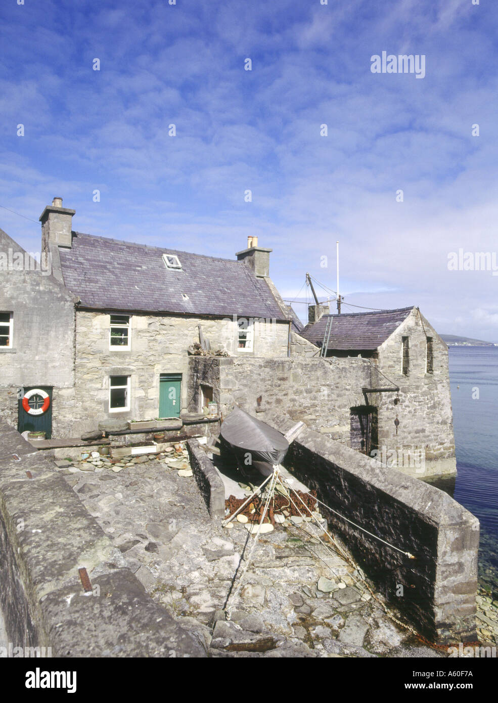 dh Lerwick harbour LERWICK SHETLAND Waterfront lodberry house and