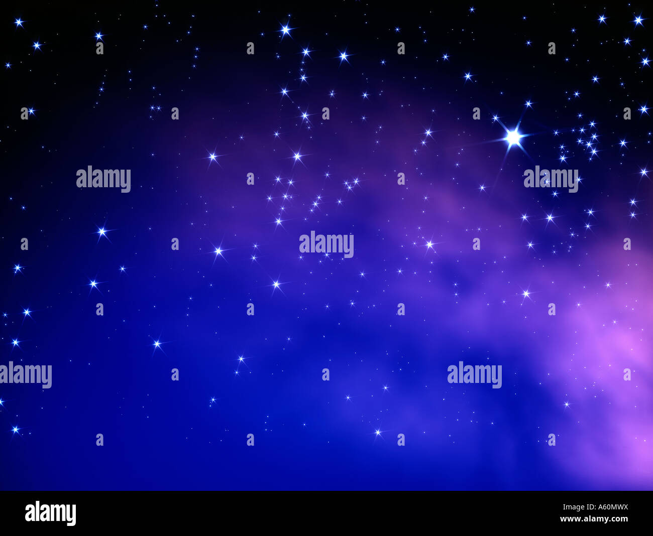 Starry Night Sky Stock Photo