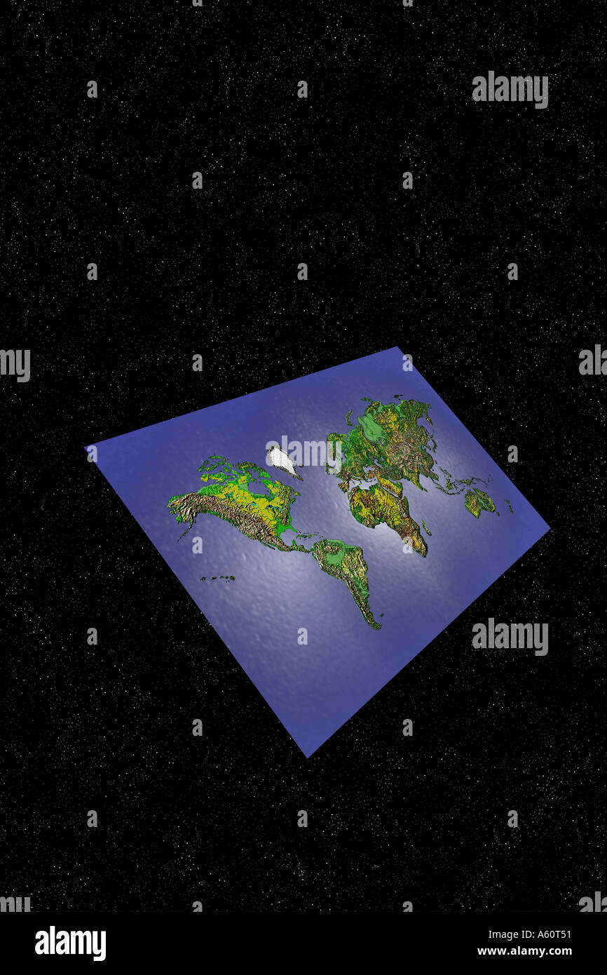 Continents flat world map hi-res stock photography and images - Alamy