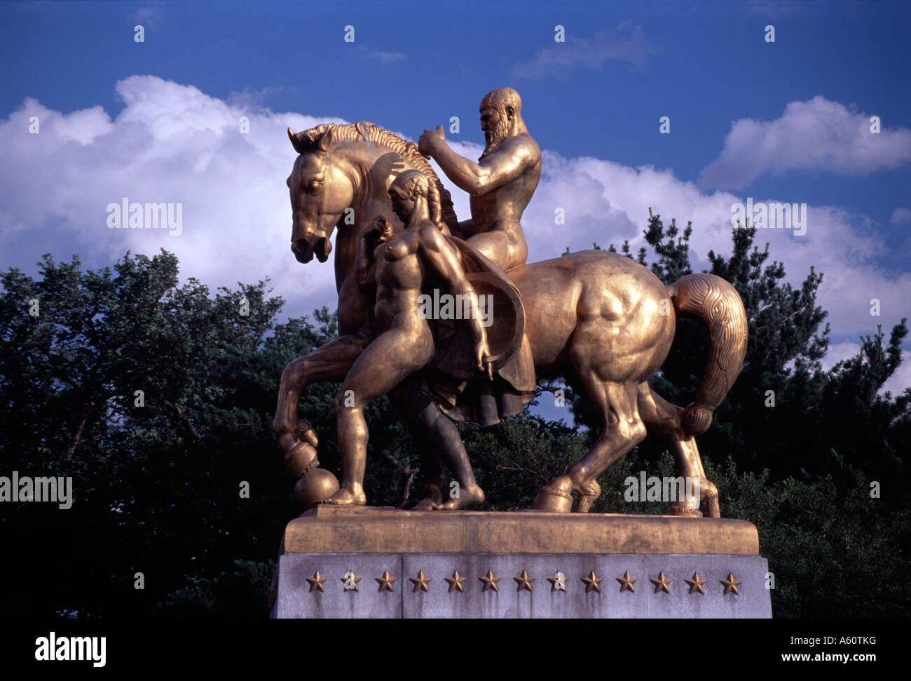 Arts of War Statue, Washington D.C. Stock Photo