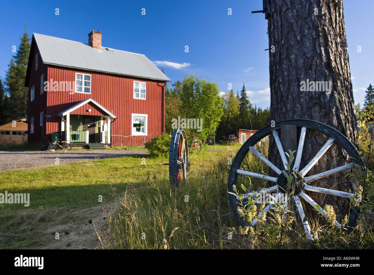 typical dwelling house in Lapland, Sweden Stock Photo Alamy