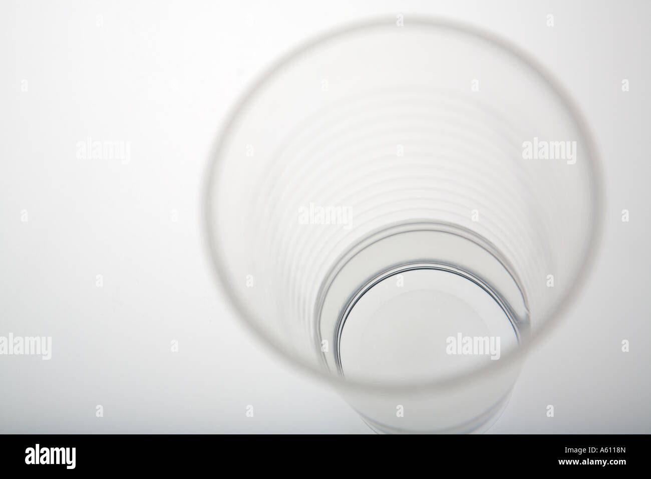plastic cup birds eye view with a white back ground Stock Photo - Alamy