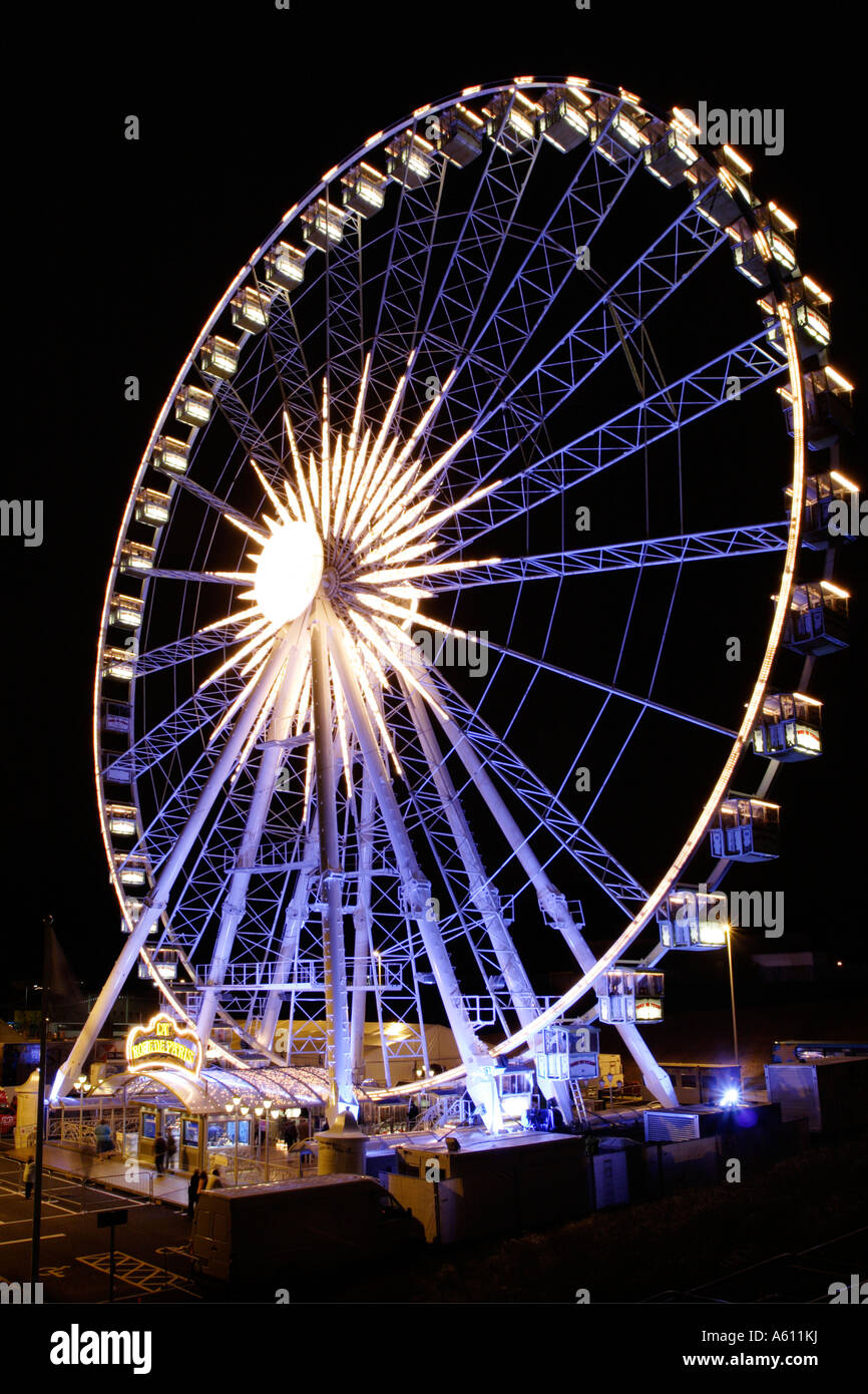 Big wheel on Gateshead Quayside at night Stock Photo Alamy