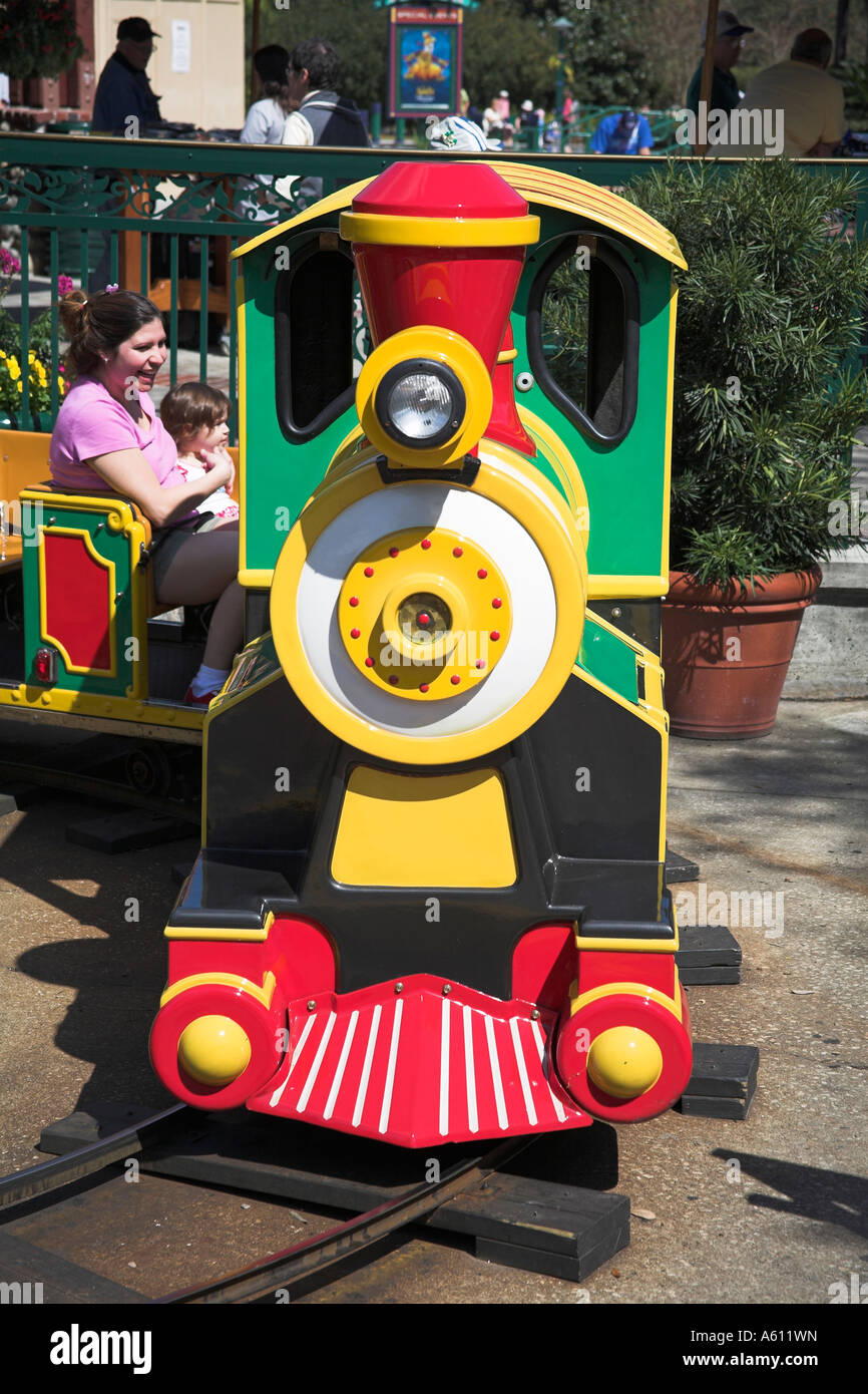 Scale model of Rio Grande Old Timer childrens passenger train, Downtown