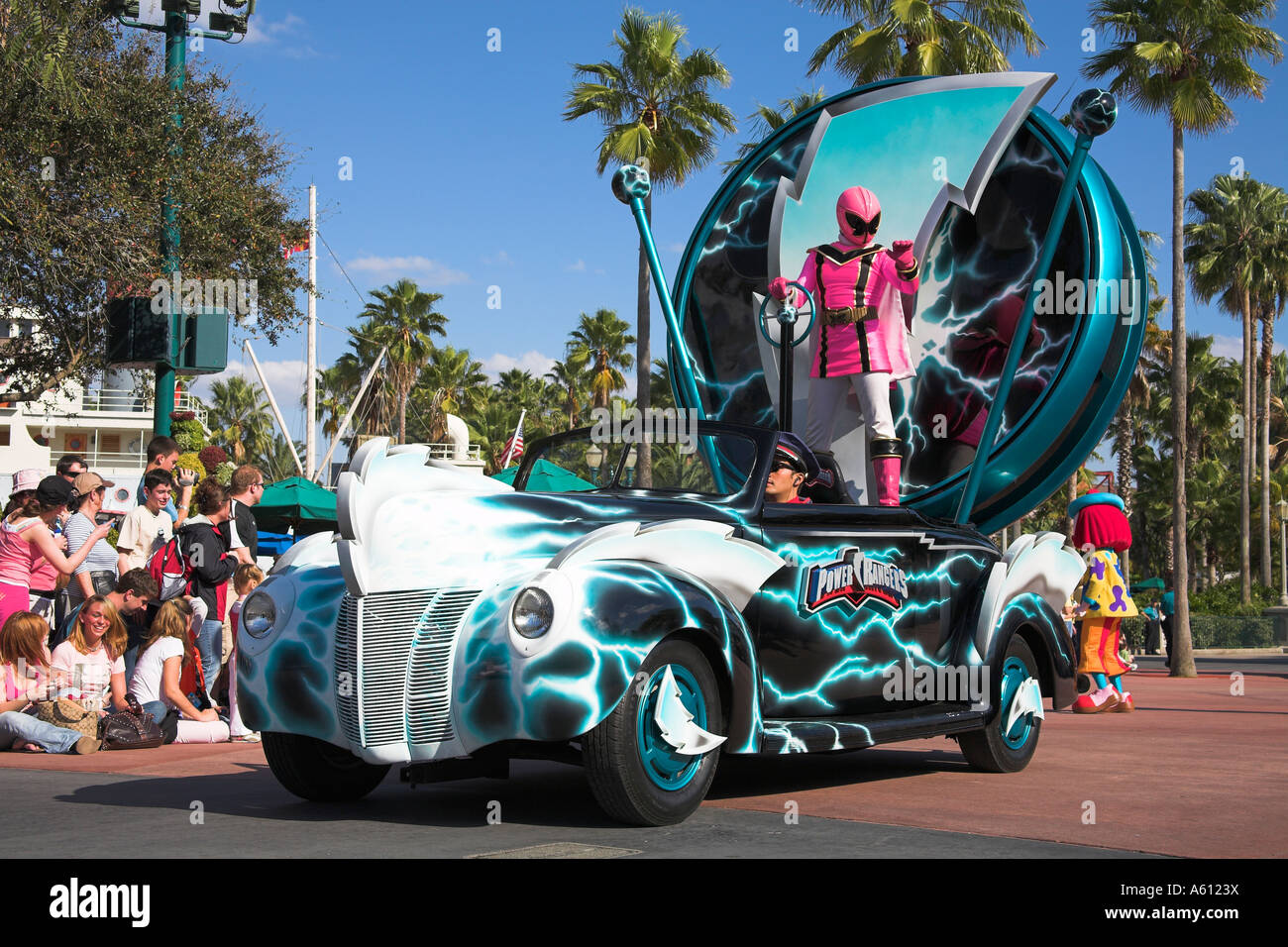 Power Rangers, Disney Stars and Motor Car Parade, Disney MGM Studios, Orlando, Florida, USA Stock Photo