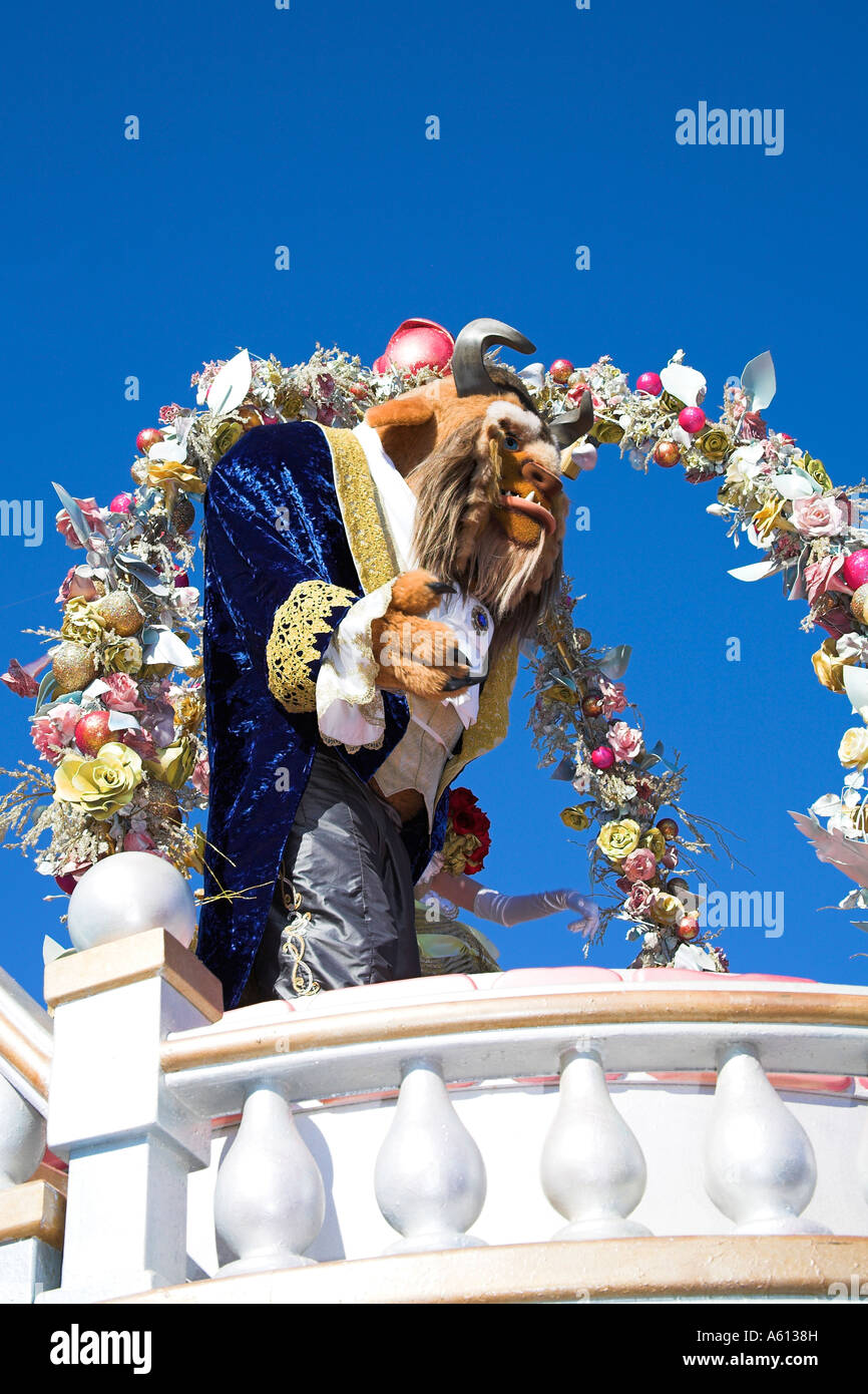 Beast, Beauty and the Beast, Disney Dreams Come True Parade, Magic Kingdom, Disney World, Orlando, Florida, USA Stock Photo