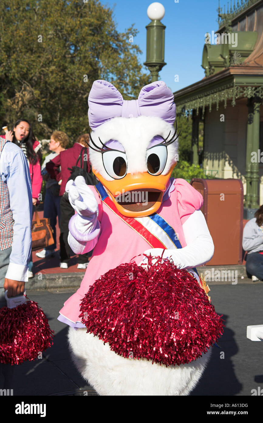 Daisy Duck, Main Street Family Fun Day Parade, Magic Kingdom, Disney World, Orlando, Florida, USA Stock Photo