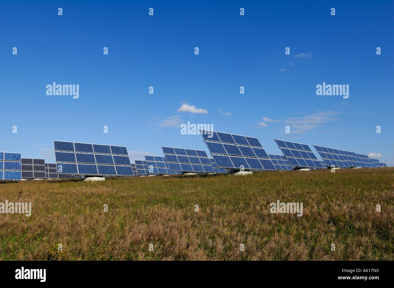 Photovoltaic plant for energy generation Stock Photo