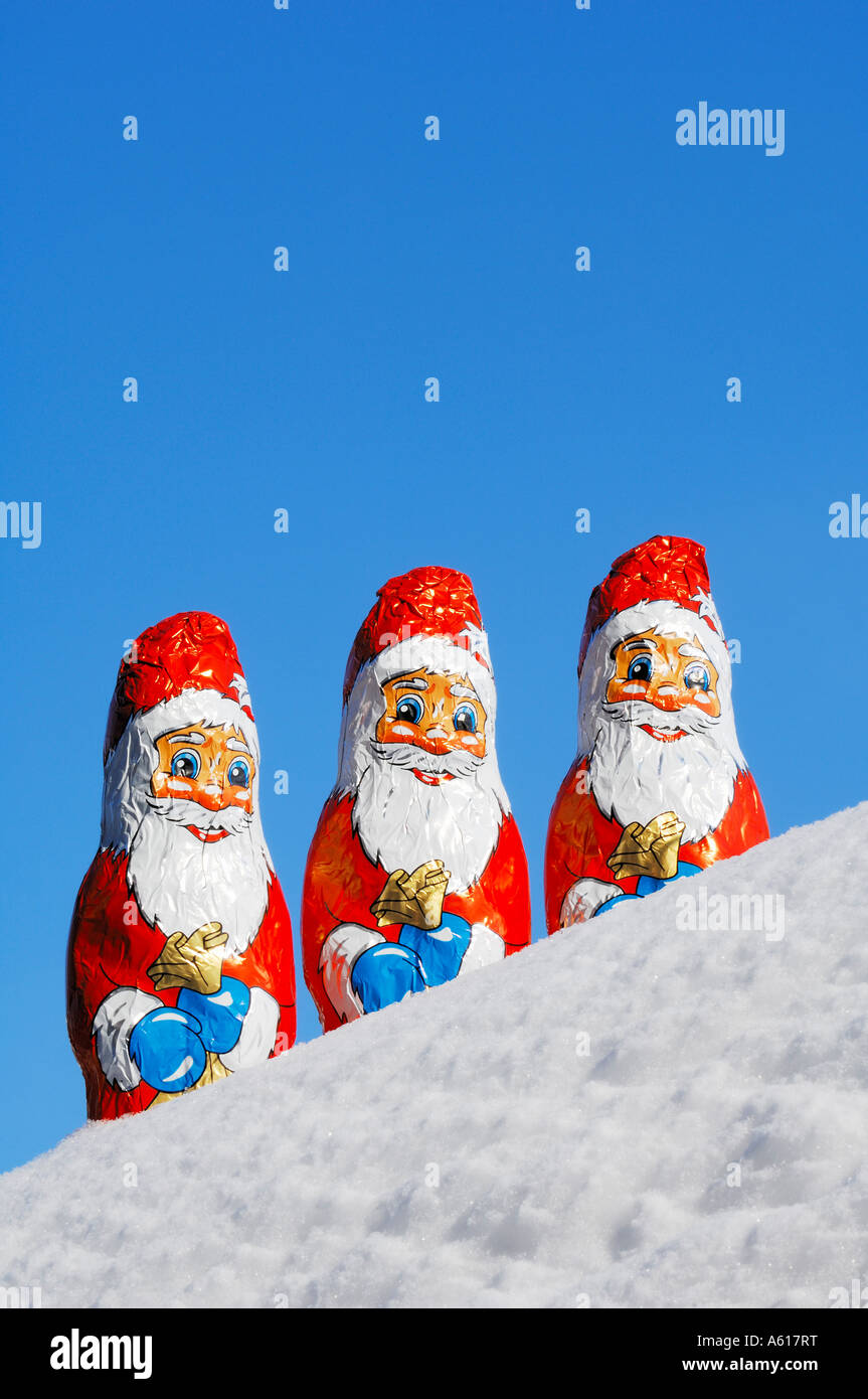 Chocolate santa claus Stock Photo - Alamy