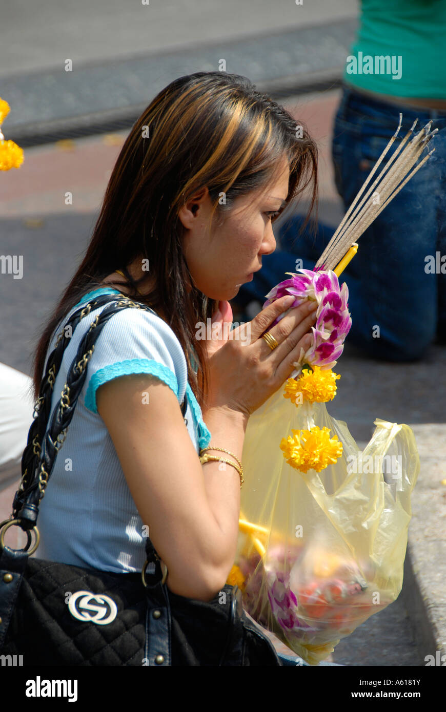 Female women woman incense sticks hi-res stock photography and images ...