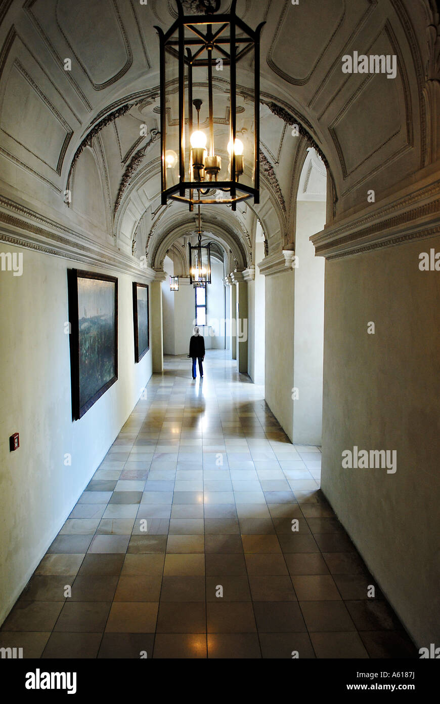 Hallway, Residenz, Munich, Bavaria, Germany Stock Photo