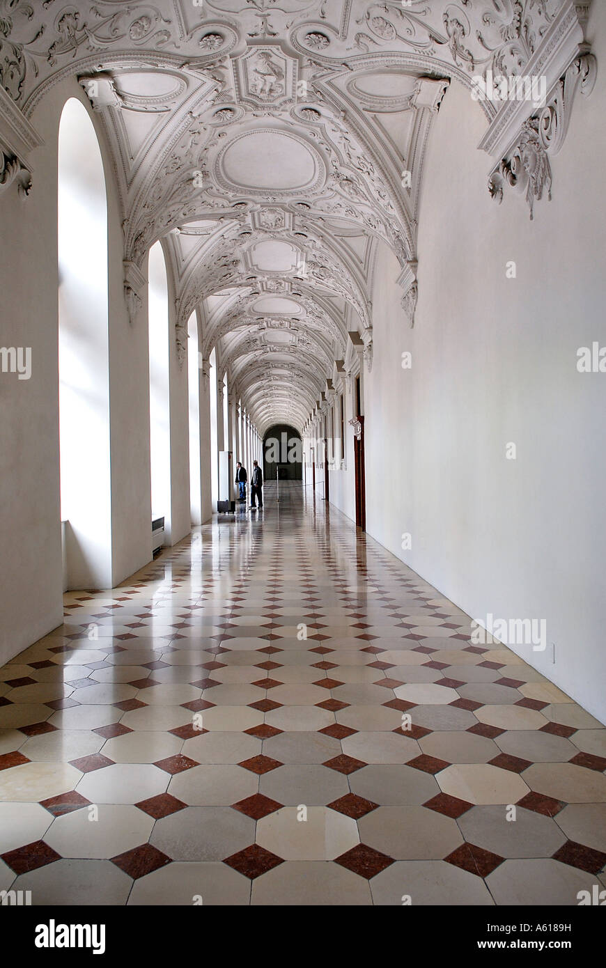 Theatine hallway, Residenz, Munich, Bavaria, Germany Stock Photo