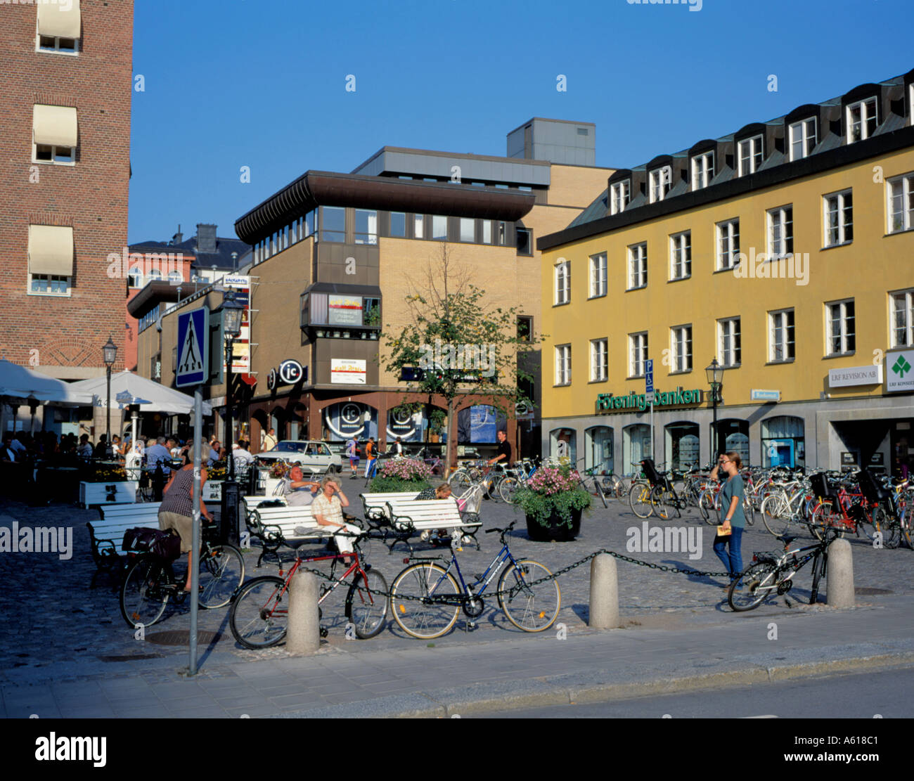 Parked Bicycles On Gamla Torget Old Market Place Uppsala Uppland Stock Photo Alamy Parked Bicycles On Gamla Torget Old Market Place Uppsala Uppland Stock Photo Alamy
