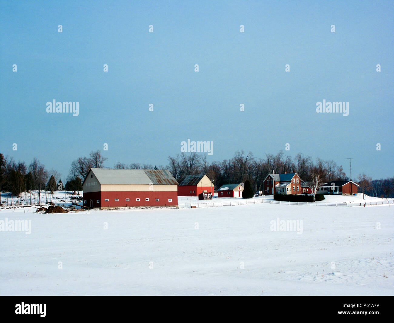 Country farm in Quebec Stock Photo - Alamy