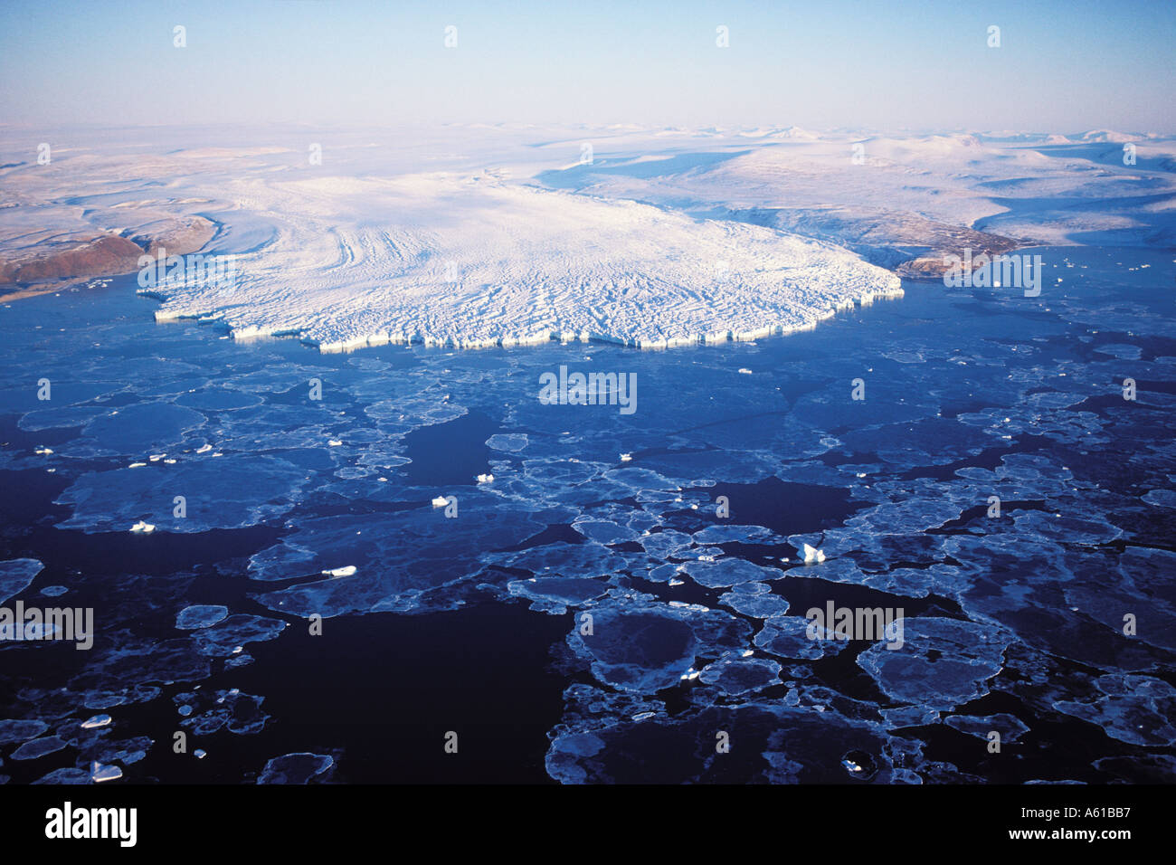 Pituffik Glacier Thule Greenland Stock Photo Alamy