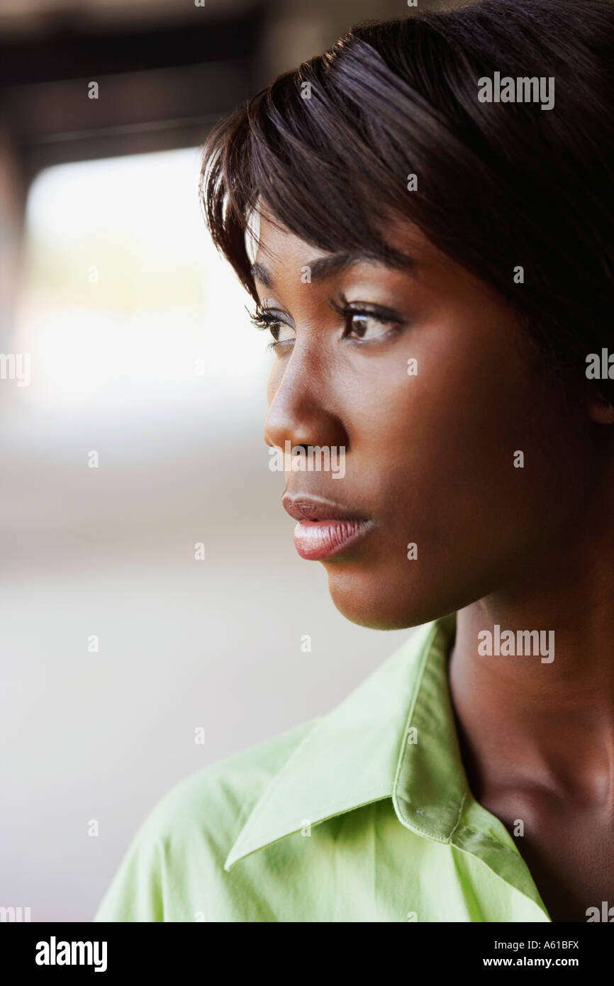 Close up of African woman outdoors Stock Photo - Alamy
