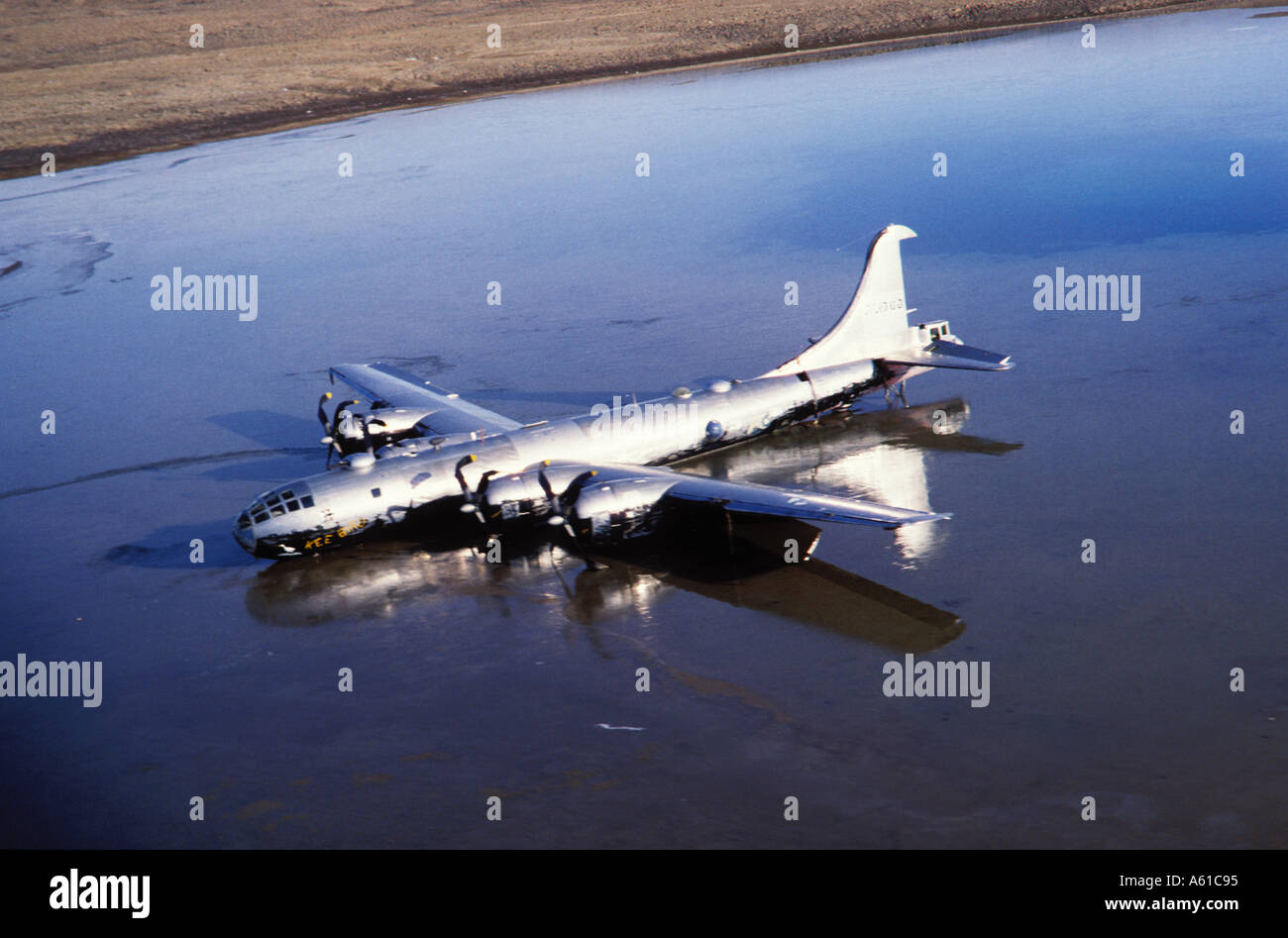 Keybird B 29 which crash landed on a shallow lake in Northern Stock