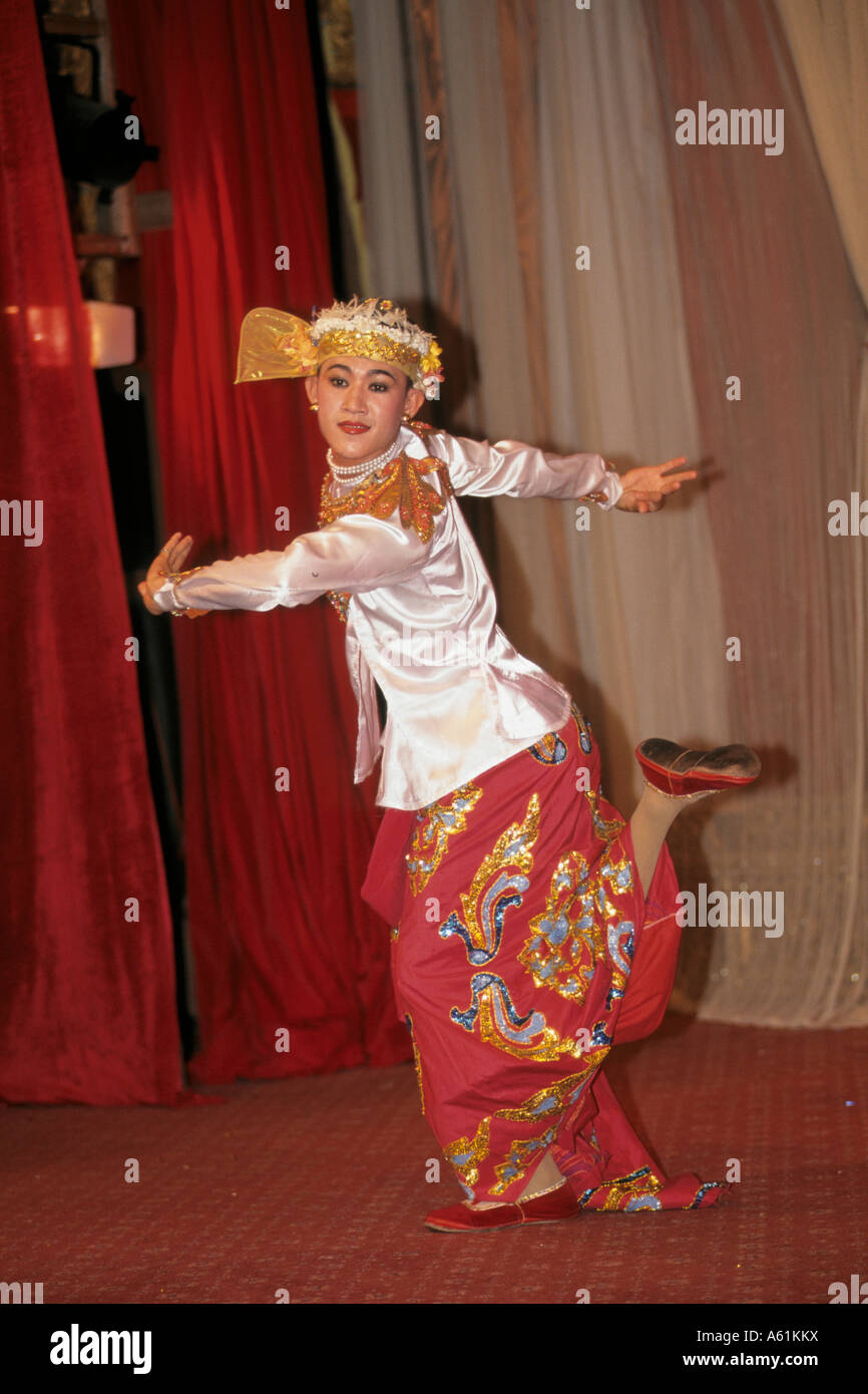 Myanmar Burma Yangon Rangoon Traditional Dancer Stock Photo - Alamy