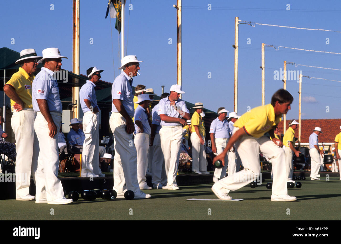 Adelaide Australia and the sport of lawn bowling at the mens lawn