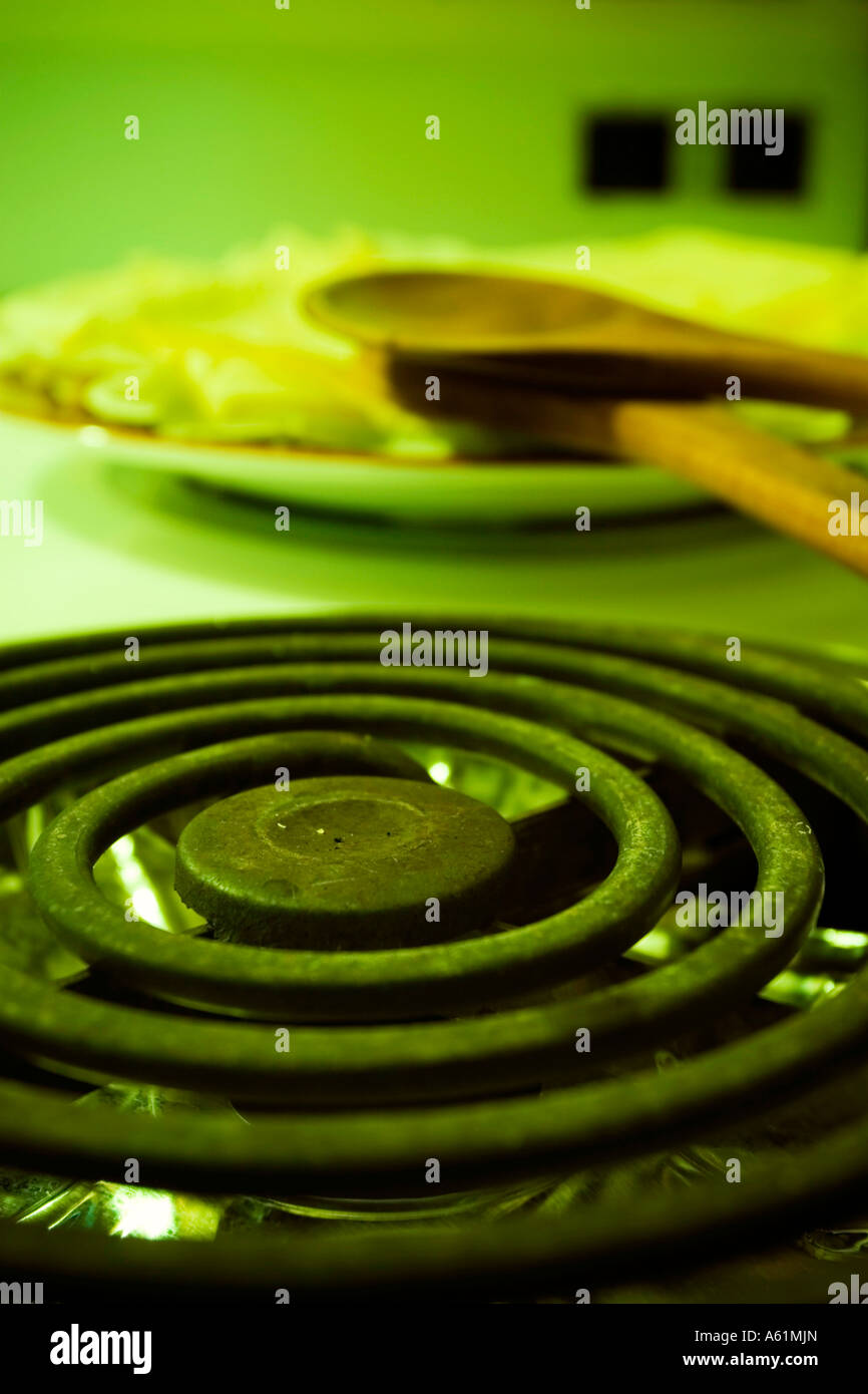 top stove spiral burner Stock Photo Alamy