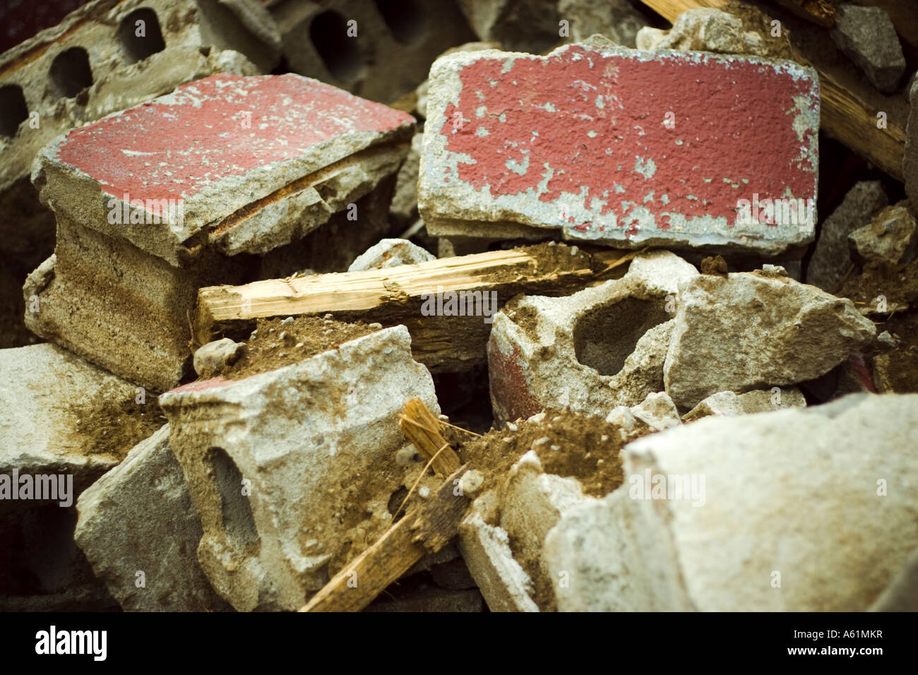 broken cement blocks from demolition Stock Photo - Alamy