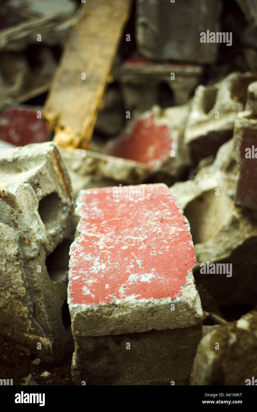 broken cement blocks from demolition Stock Photo - Alamy