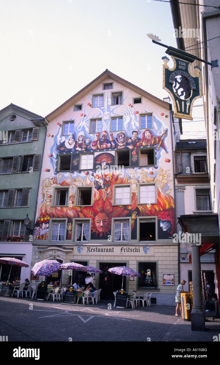 Life in Switzerland beautiful old fashioned restaurant called Fritschi