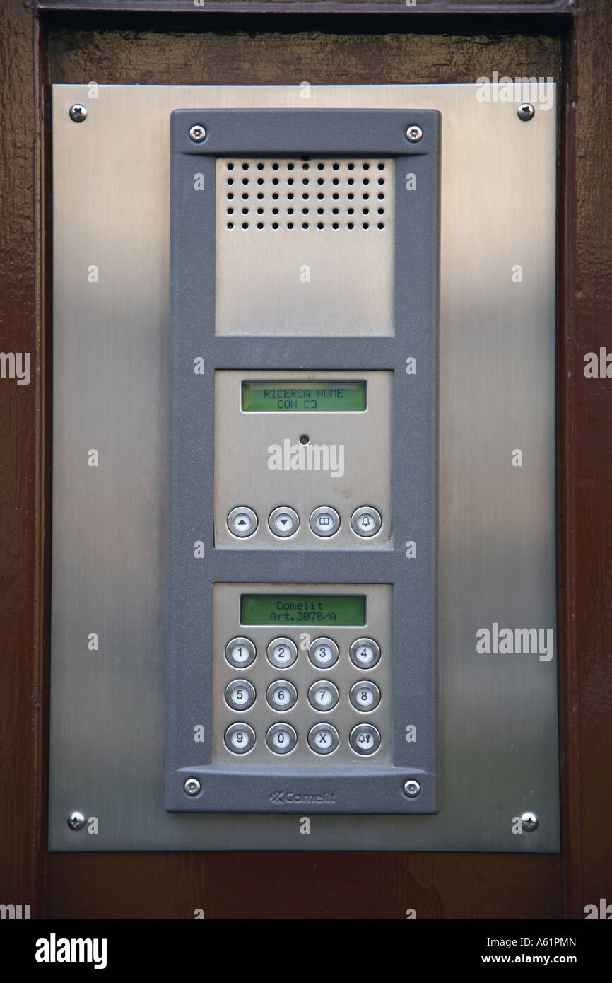 Door Buzzer in a complex Stock Photo Alamy