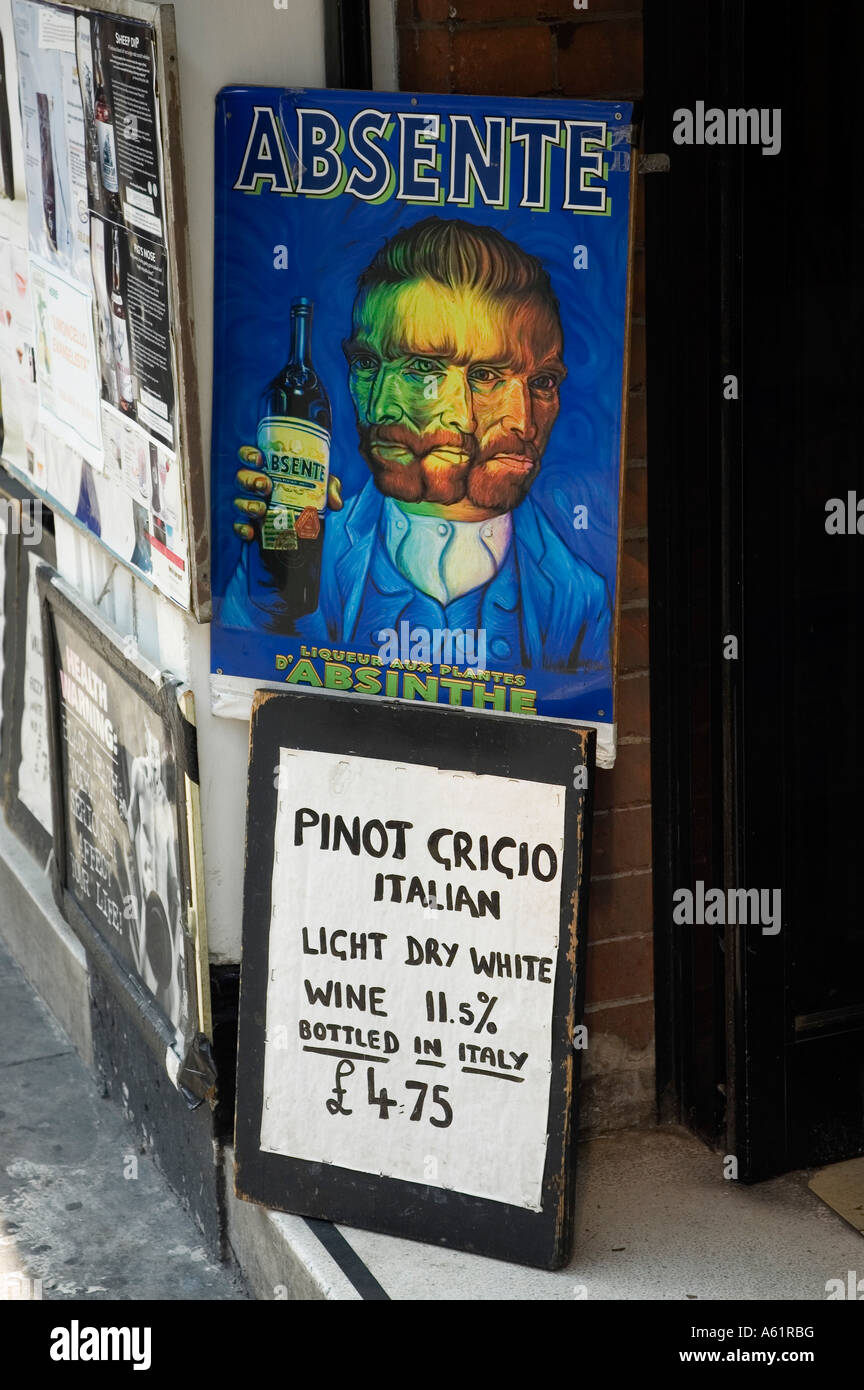 Shop selling absinthe in Soho, London, UK Stock Photo Alamy