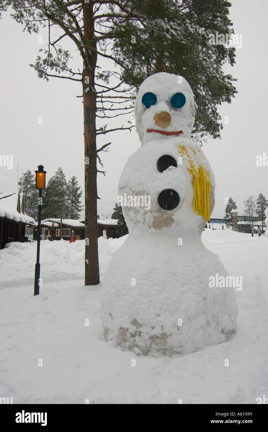 Giant snowman Santa Claus Village, Rovaniemi, Lapland, Northern Finland ...