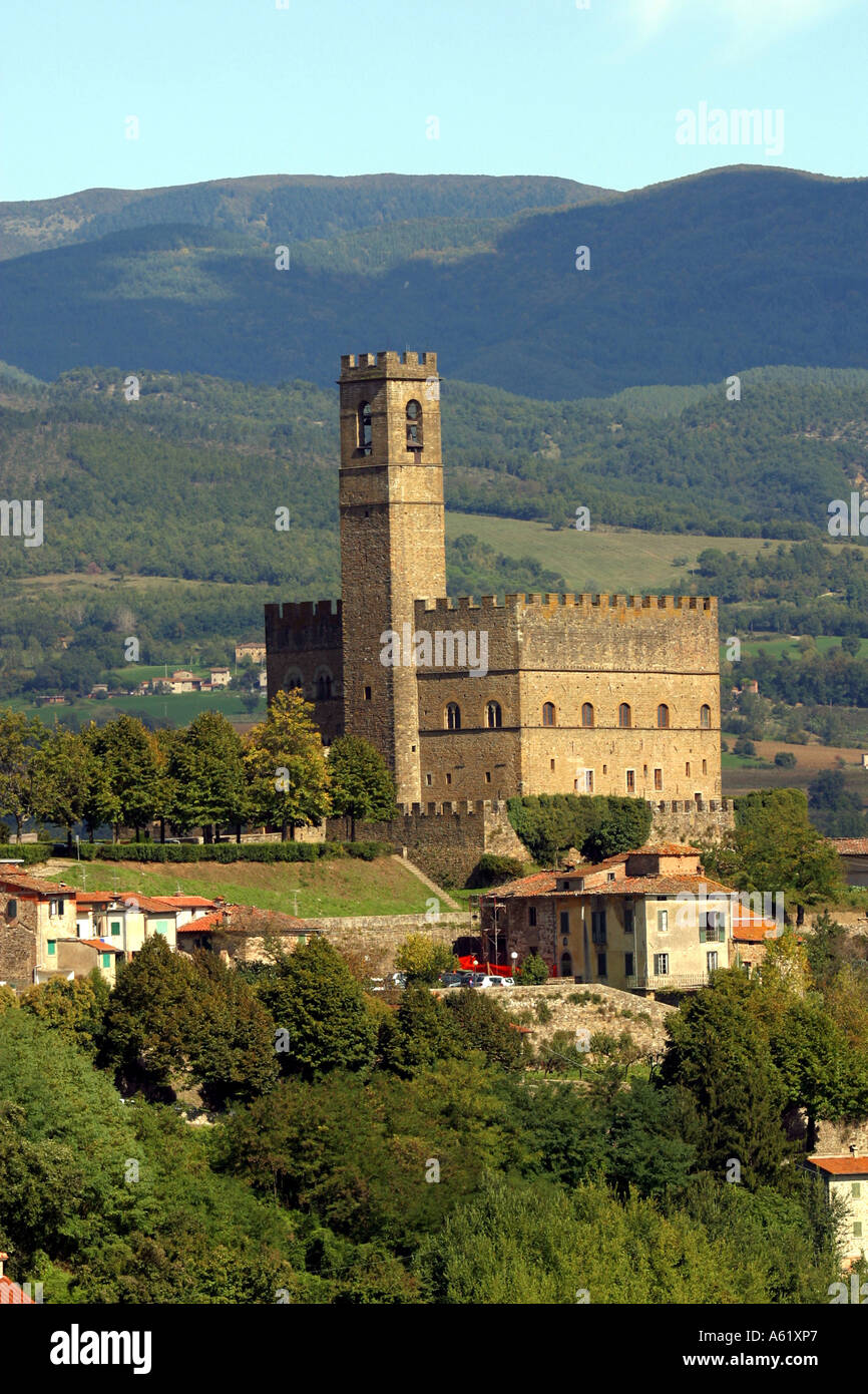 Conti Guidi castle Poppi Tuscany Italy Stock Photo