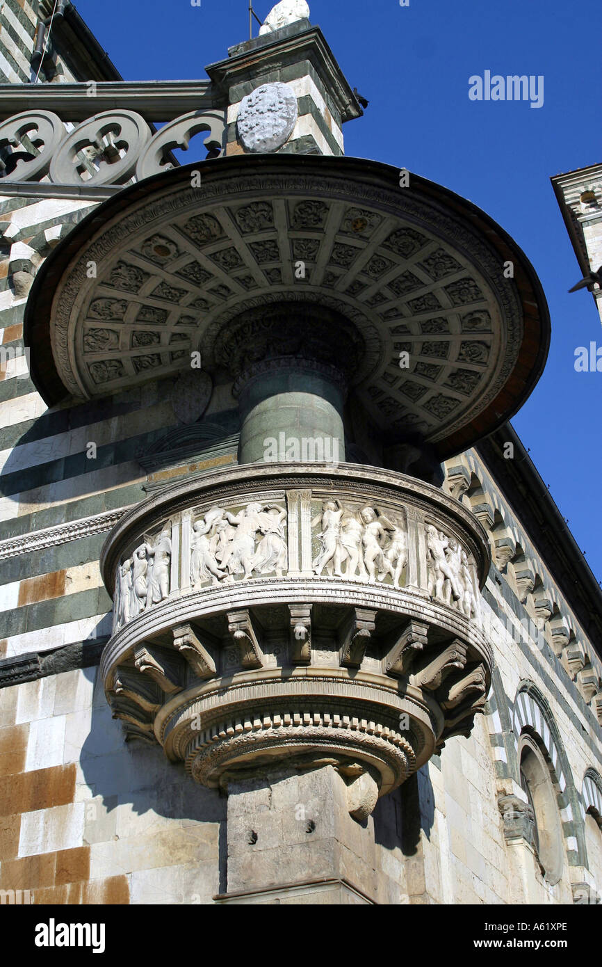Outdoor pulpit Cathedral Prato Tuscany Italy Stock Photo Alamy