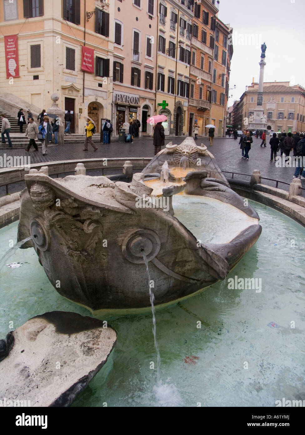 Fountain della barcaccia by gianlorenzo bernini in Piazza di Spagna