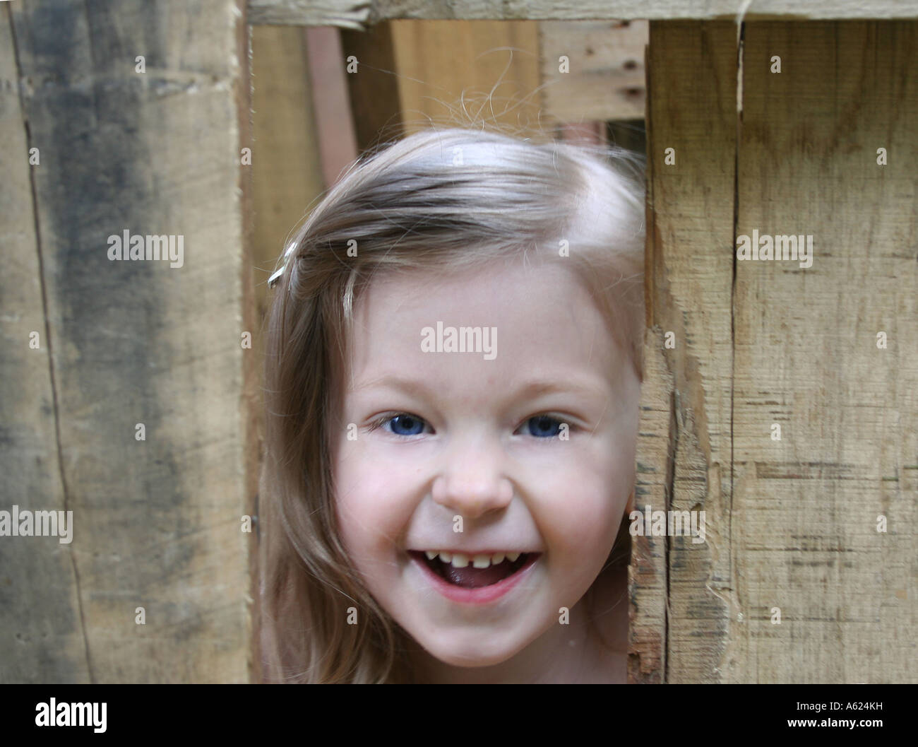 little girl smiling close up Stock Photo